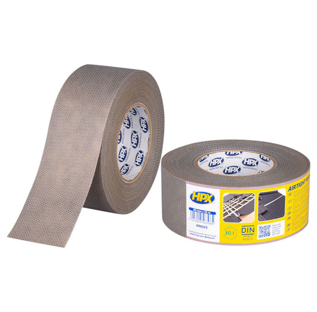 HPX tapes HPX Airtight Roof PP tape - 60 mm x 25 meter - grijs - AR6025