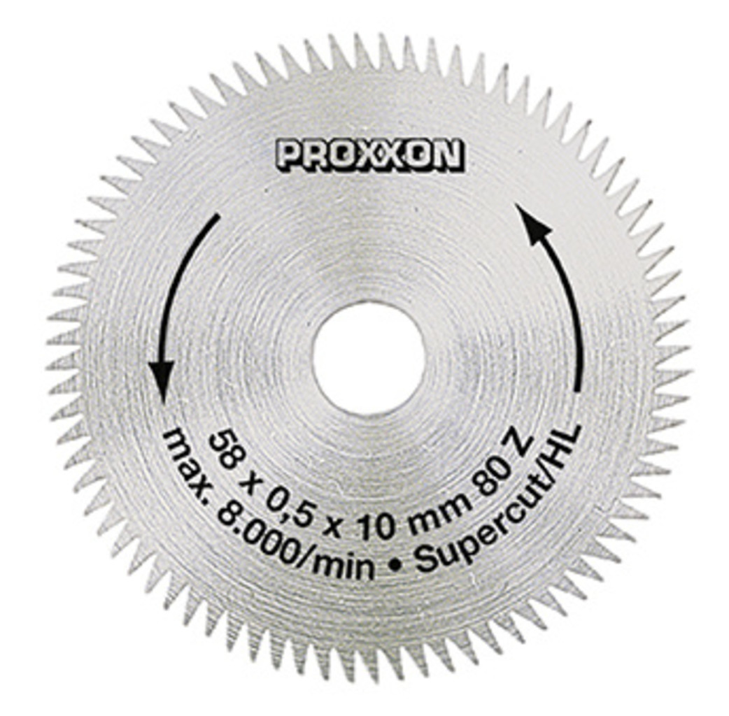 Proxxon Micromot Proxxon Cirkelzaagblad "Supercut"  voor KS 230 - Ø58 mm, 80T - 28 014