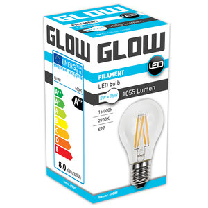 Glow Glow LED Filament normaal - 8W-75W - E27 - 2700K A60 1055LM - niet dimbaar - 0