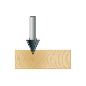 Stehle Stehle Hardmetalen V-groeffrees / graveerfrees - Ø15,8 x 51 mm, R=30° - 58502269 - 1