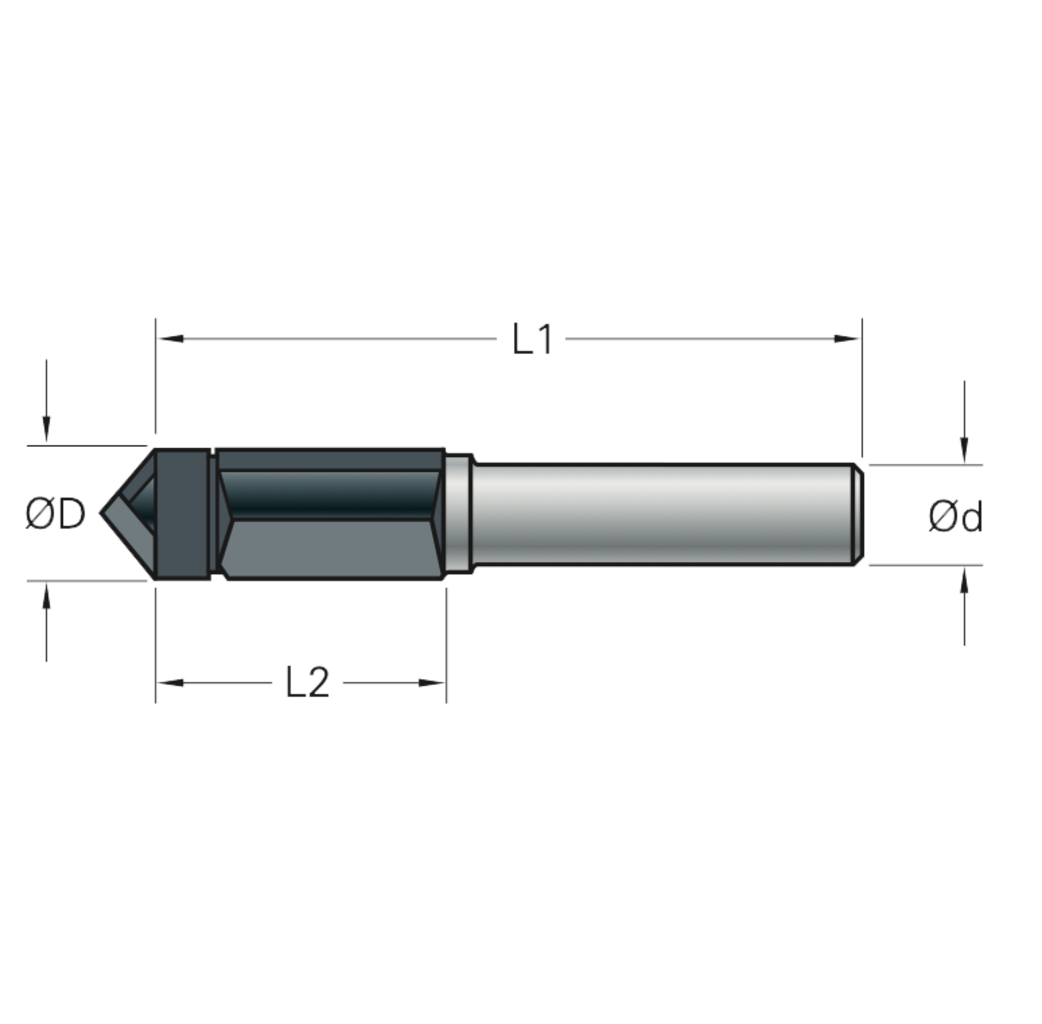 Stehle Stehle Hardmetalen kopieerfrees met boorpunt - Ø8 x 62 mm - 58502233