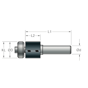 Stehle Stehle Hardmetalen Kantenfrees met aanlooplager onder - Ø12,7 x 70 mm - 58512001