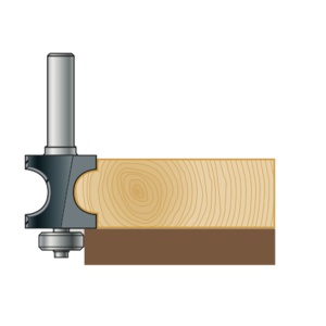 Stehle Stehle Hardmetaal halfrondfrees met aanlooplager - Ø25,4 x 65 mm, R=4,8 mm - 58512336 - 1