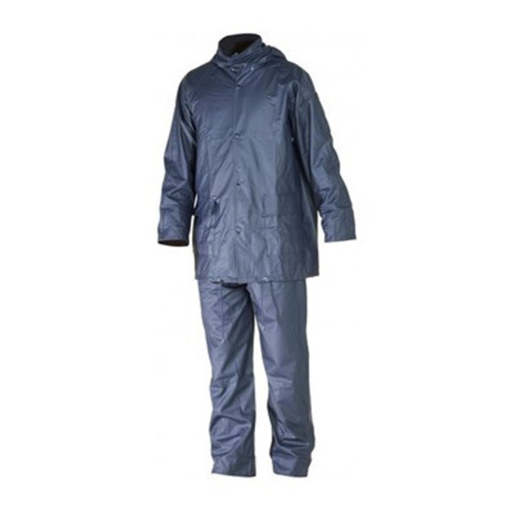 H-Flexwear H-Flexwear PU30NB Regenpak met capuchon - PU - marine blauw