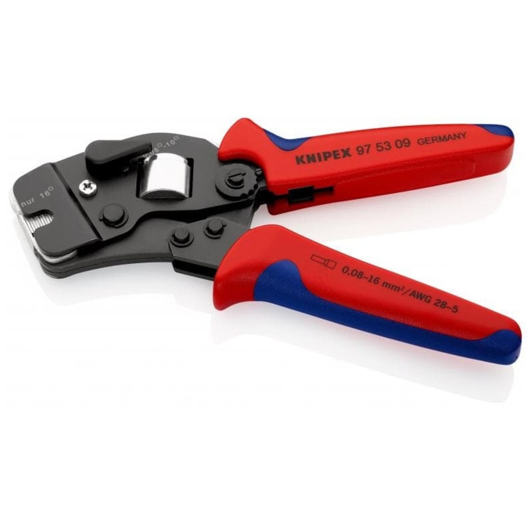 Knipex Knipex 97 53 09 Zelfinstellende krimptang voor adereindhulzen - 190 mm - gebruineerd