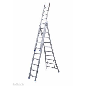 Solide Solide Schuifladder / omvormbare ladder - 3-delig - aluminium - 1