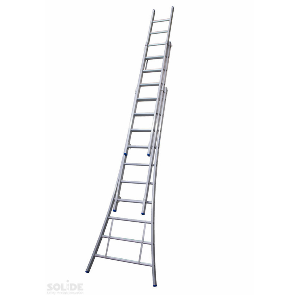 Solide Solide Schuifladder / omvormbare ladder - 3-delig - aluminium