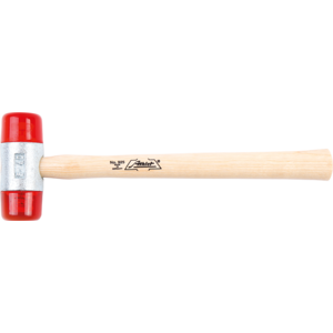 Athlet Athlet 925 Kunststof hamer met houten steel - Gr. 1, Ø22 mm - rood