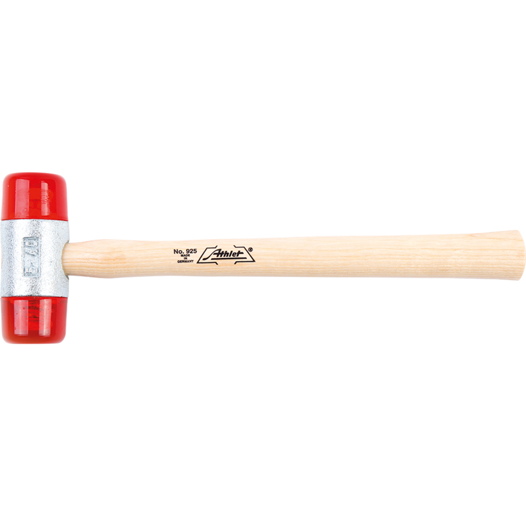 Athlet Athlet 925 Kunststof hamer met houten steel - Gr. 2, Ø27 mm - rood