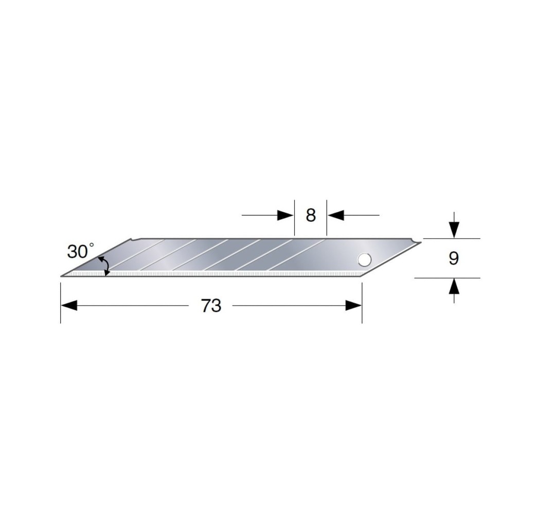 Tajima Tajima LCB-39 30° Acute Angle reserve afbreekmessen - 9 mm - 10 stuks