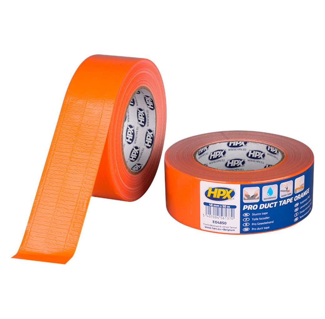 HPX tapes HPX Pro Duct tape - 48 mm x 50 meter - oranje - EO4850