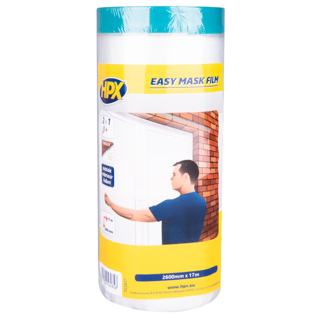 HPX tapes HPX Easy mask film cloth tape - 2600 mm x 17 meter - PC2617