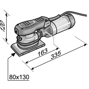 Flex powertools Flex OSE 2-80 EC Set Vlakschuurmachine met toerentalregeling - 260W - in koffer - 468.924 - 7