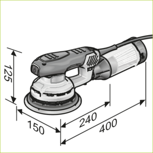 Flex powertools Flex ORE 5-150 EC Set Excentrische schuurmachine met toerentalregeling - Ø150 mm - 400W - in koffer - 486817 - 9