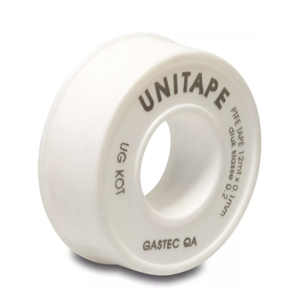 Profec Profec PTFE afdichtingstape - teflontape - 12 meter x 012 mm - Gastec-keur