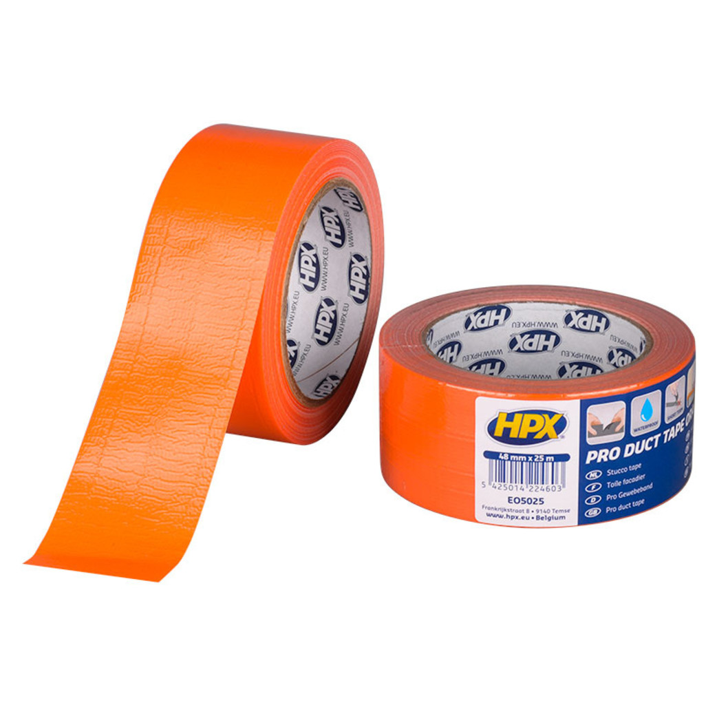 HPX tapes HPX Pro Duct tape - 48 mm x 25 meter - oranje - EO5025