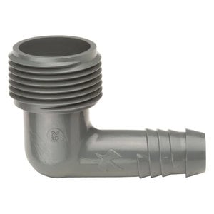 RainBird Rain Bird SBE075 knie 90° voor SPX Flex slang - 3/4" buitendraad x 12,5 mm tule - grijs