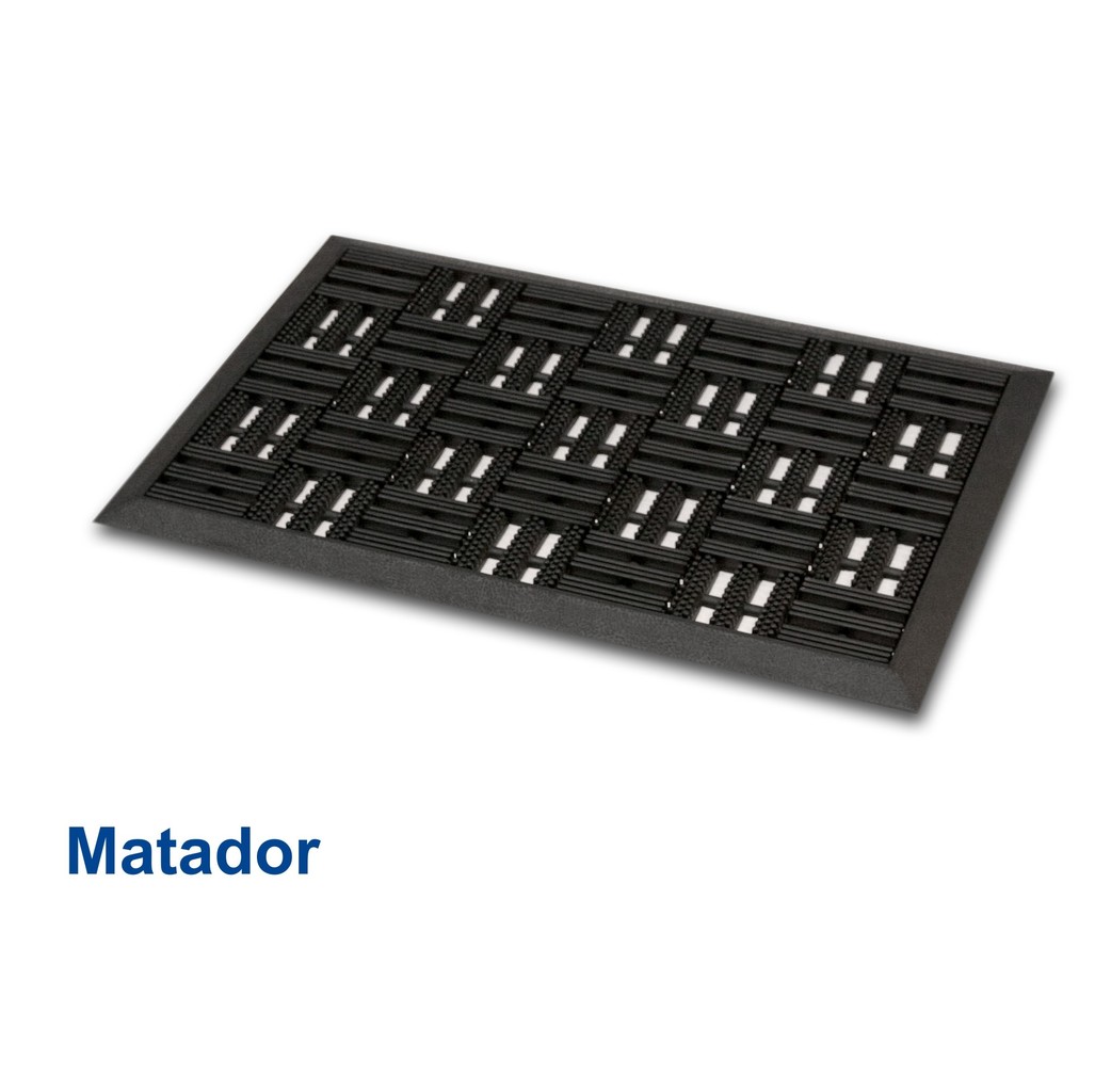 Hevu tools Matador 012032 Deurmat rubber - 45x75 cm - zwart