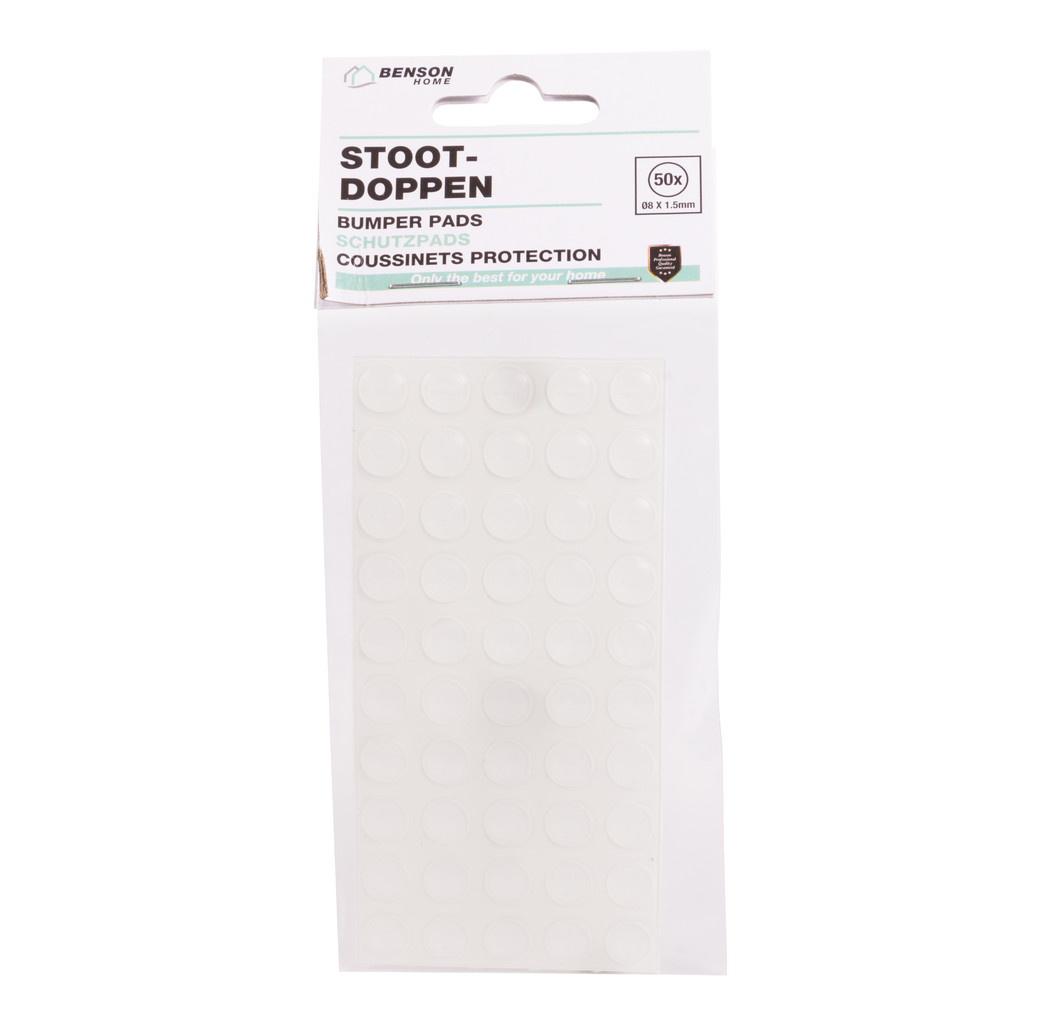 Benson Products Benson 010197 Stootdoppen zelfklevend - Ø8x1.5 mm - transparant - 50 stuks