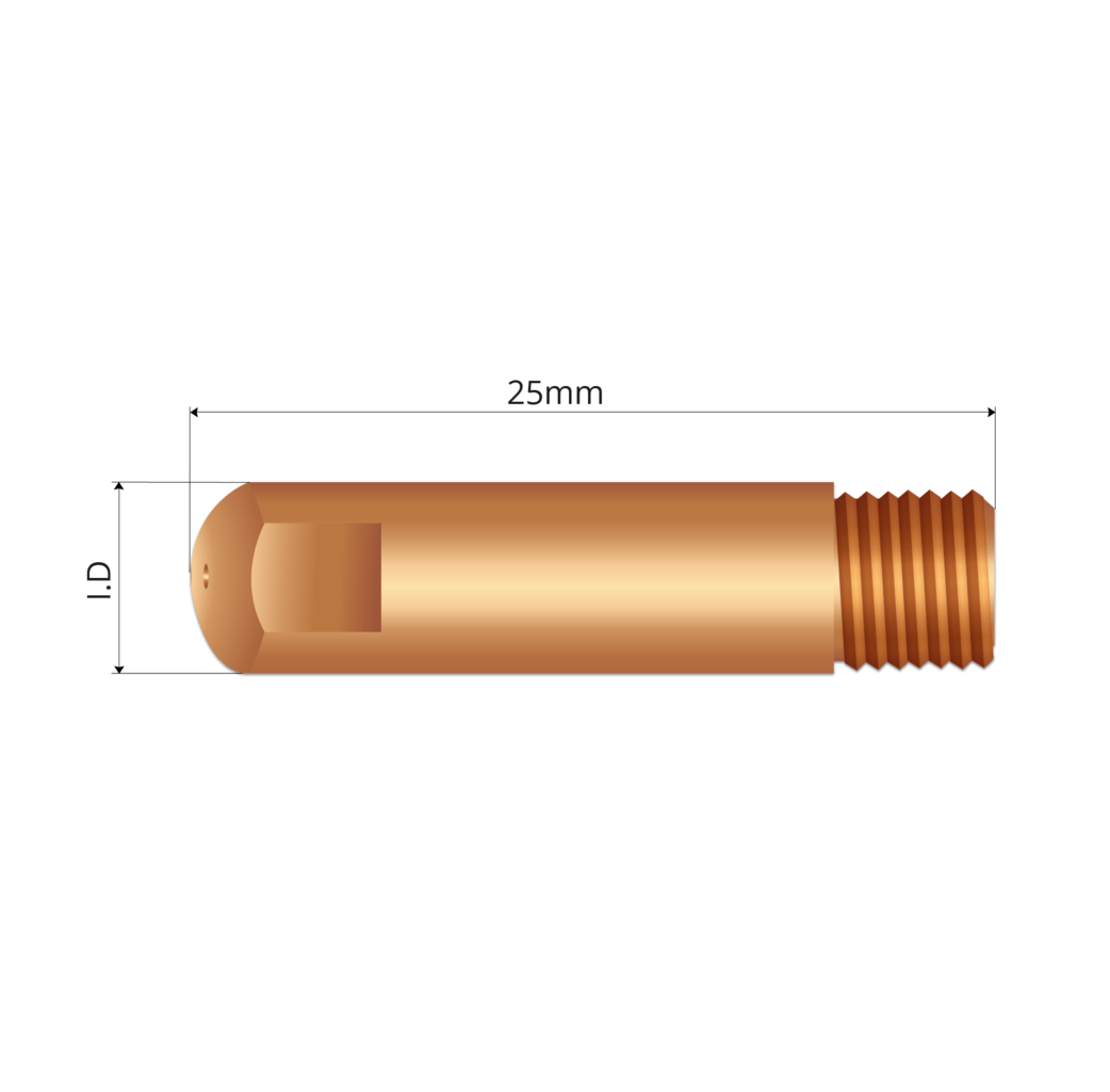 Tico Tico Contacttip MIG/MAG - M6x25, 1,0 mm - 5 stuks - 32300120