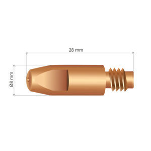 Tico Tico Contacttip MIG/MAG - M6x28, 1,0 mm - 5 stuks - 32300210