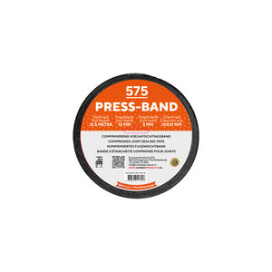 Connect products Seal-it 575 Press-band - compriband 10x2 mm (10x10) - 12,5 meter - zwart - SI-575-1002-125 - 1