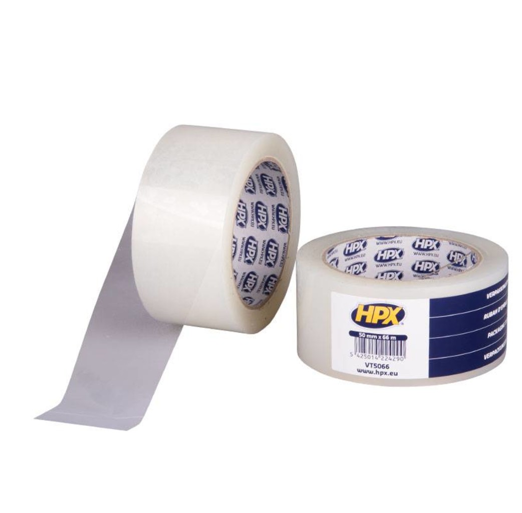 HPX tapes HPX VT5066 verpakkingstape transparant - 50mm x 66 meter