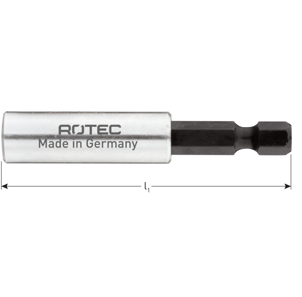 Rotec Rotec Bithouder met C-ring - magnetisch - E6.3x60 mm - Ø11x35 mm - 818.00101