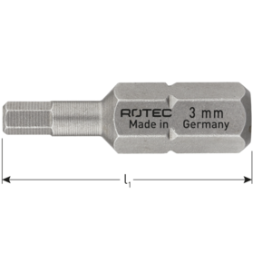 Rotec Rotec PRO Bit HEX 3 mm - 25 mm - HEX (inbus) - 2 stuks - 811.00302 - 1