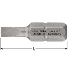 Rotec Rotec PRO Bit SL 1,2x6,5 mm - 25 mm - SL (sleuf) - 2 stuks - 812.00652 - 1