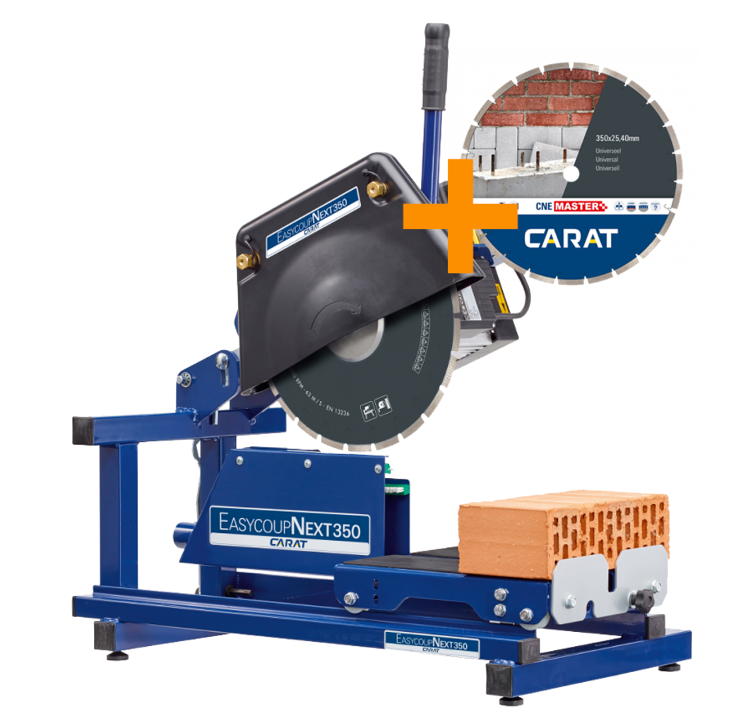 Carat tools Carat Easycoupnext 350 Steenzaagmachine / afkortzaag met diamantzaagblad - 2200W, 230V - Ø350 mm- BUC350NA23