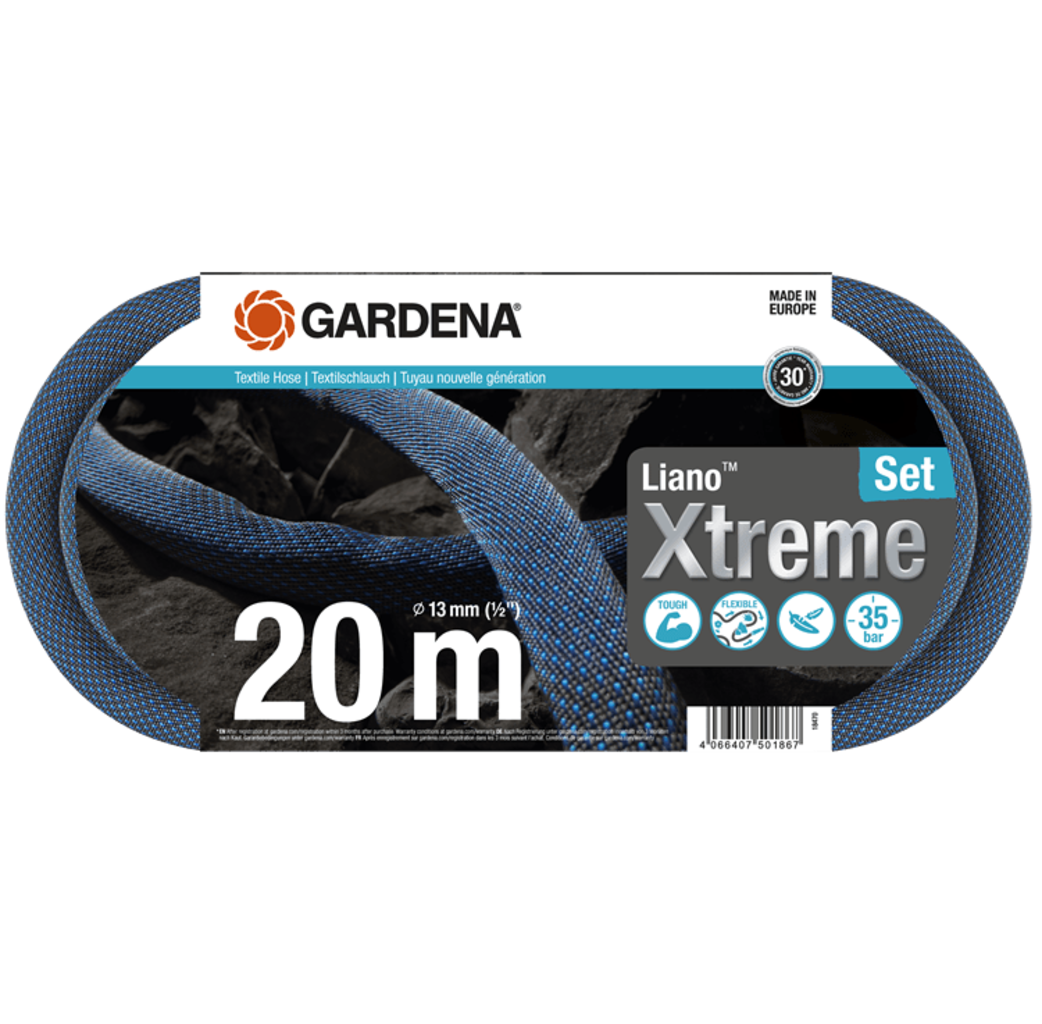 Gardena Gardena 18470-20 Textielslang Liano™ Xtreme set - 20 meter - 13 mm (G 1/2")