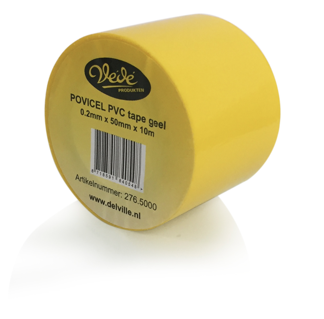 VÉDÉ POVICEL VÉDÉ POVICEL PVC tape - geel - 5 cm x 0,2 mm x 10 mtr - 276.5000