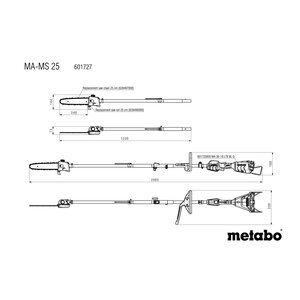Metabo Metabo MA-MS 25 stokketingzaag opzetstuk - 250 mm - 601727850 - 2