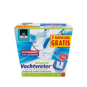 Bison Bison Vochtvreter® Original apparaat 450 gram + gratis vochtmagneet navulling - 6313243 - 1