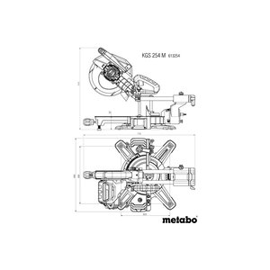 Metabo Metabo KGS 254 M afkortzaag - 1800W - Ø254 mm - 613254000 - 6