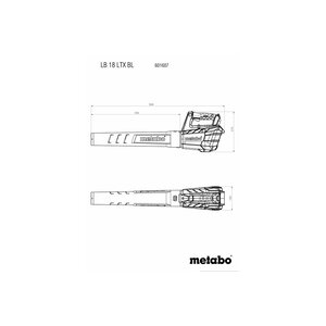 Metabo Metabo LB 18 LTX BL accu bladblazer body - 18V - 150 km/h - 601607850 - 1