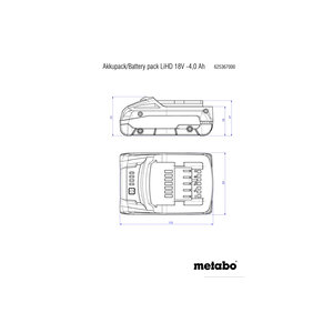Metabo Metabo LiHD accu pack - 18V, 4.0 Ah - 625367000 - 2