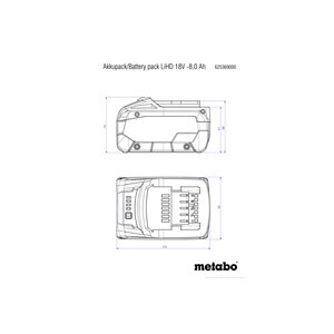 Metabo Metabo LiHD accu pack - 18V, 8.0 Ah - 625369000 - 2