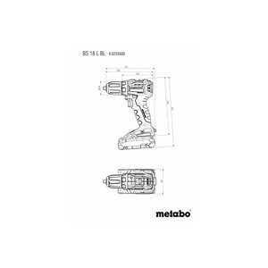 Metabo Metabo BS 18 L BL accu boor-schroefmachine body - 18V - 60 Nm - koolborstelloos - Metabox 145 - 602326840 - 1