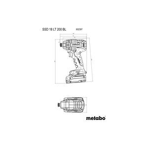 Metabo Metabo SSD 18 LT 200 BL accu slagschroevendraaier/- slagmoersleutel body - 18V - 200 Nm - koolborstelloos - Metabox - 602397840 - 1