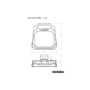 Metabo Metabo BSA 18 LED 10000 accu bouwlamp body - 18V - 10.000 lumen - 601506850 - 1
