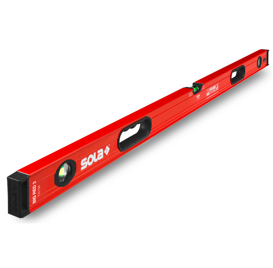 Sola Sola BIG RED 3 150 Aluminium waterpas met handgrepen - 150 cm - aluminium - 01219501