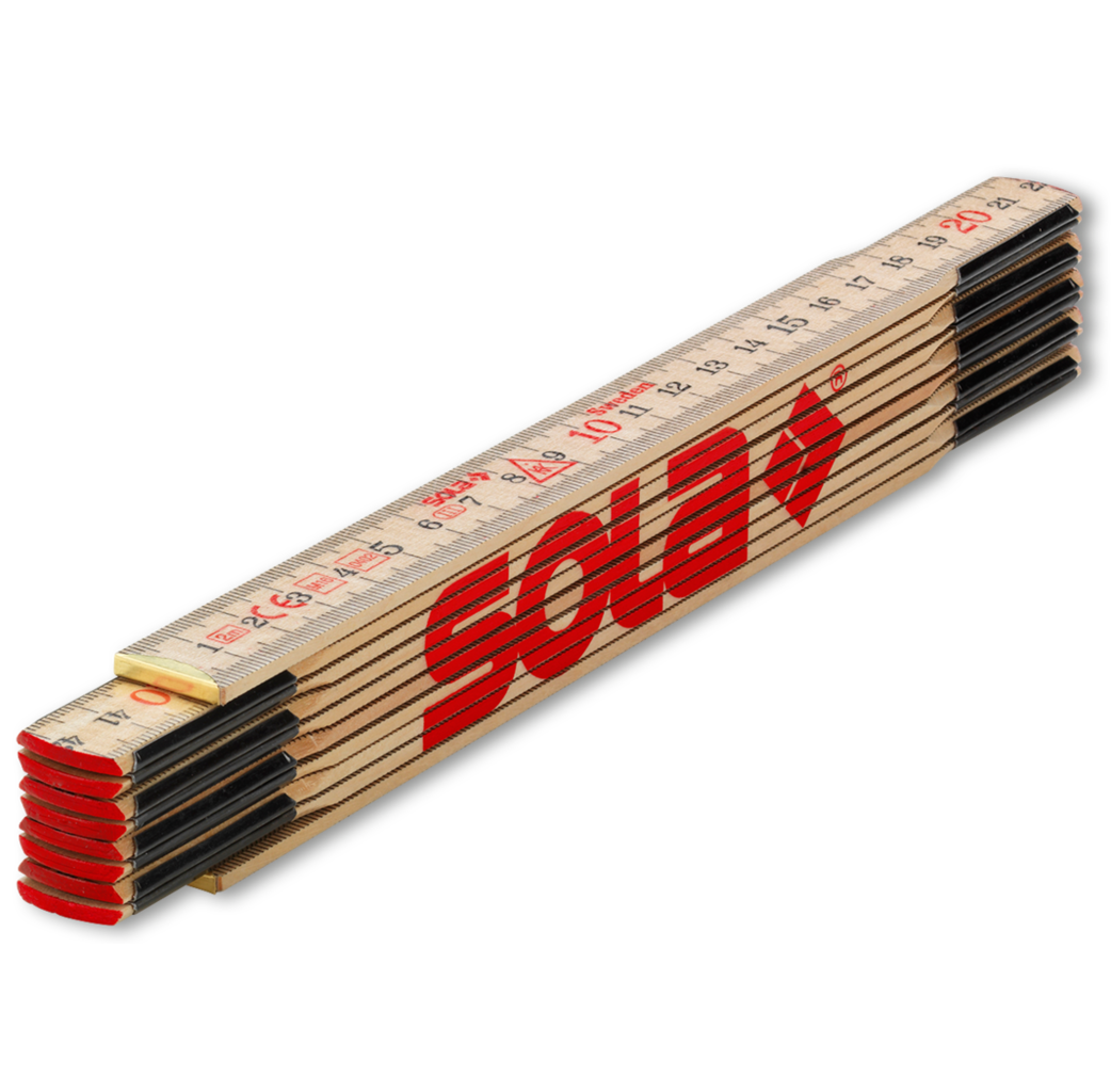 Sola Sola H 2/10 Houten vouwduimstok - 2 meter - blank - 53010201