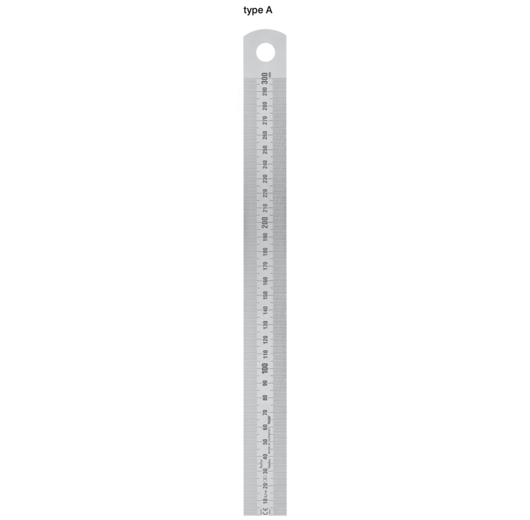 Vogel Germany Vogel Liniaal (type A) - 500x30x1.0 mm - mm/mm - RVS - 1018010050