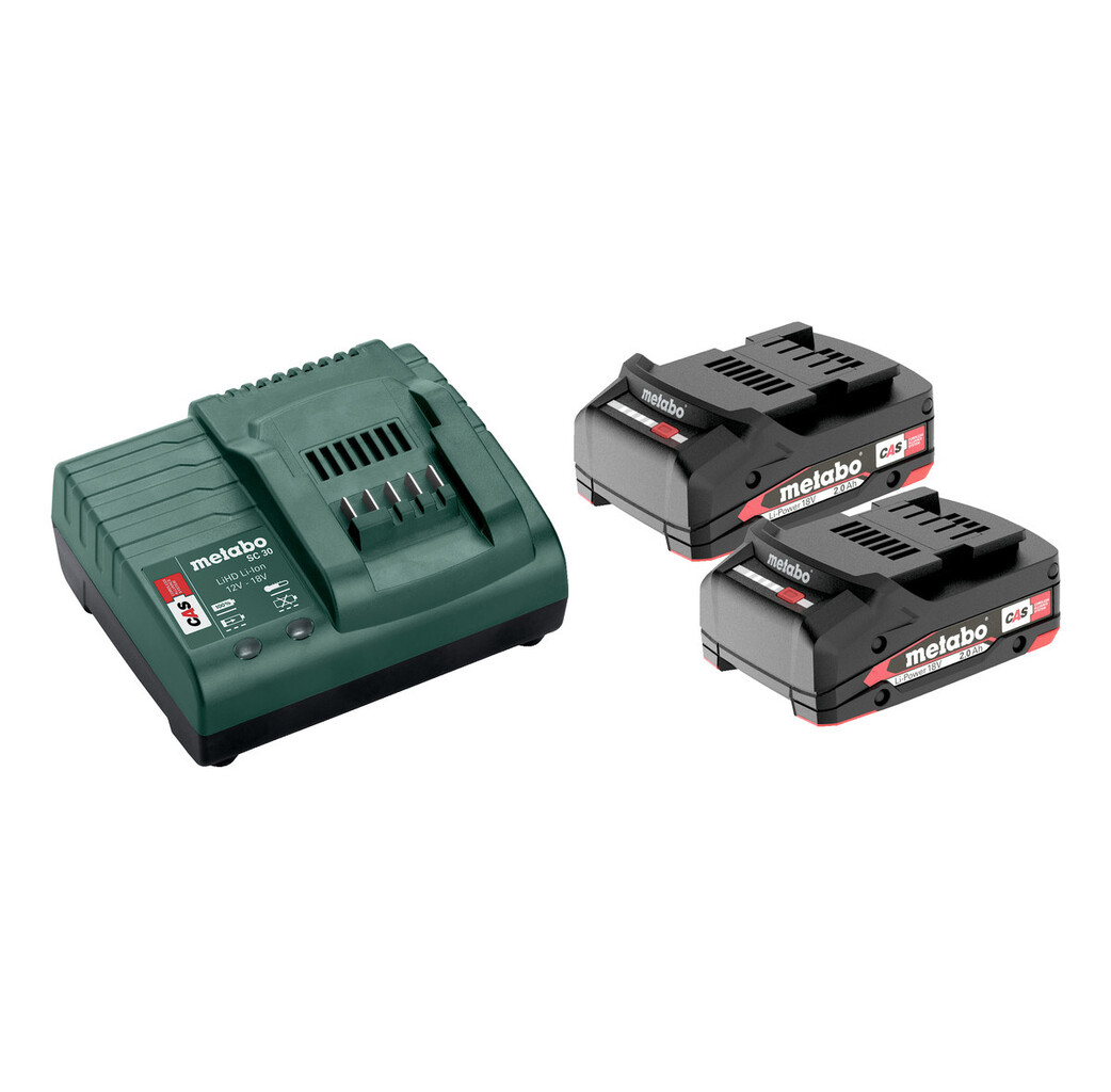 Metabo Metabo Basisset 2x 18V, 2.0 Ah accu + SC 30 lader - 685161000