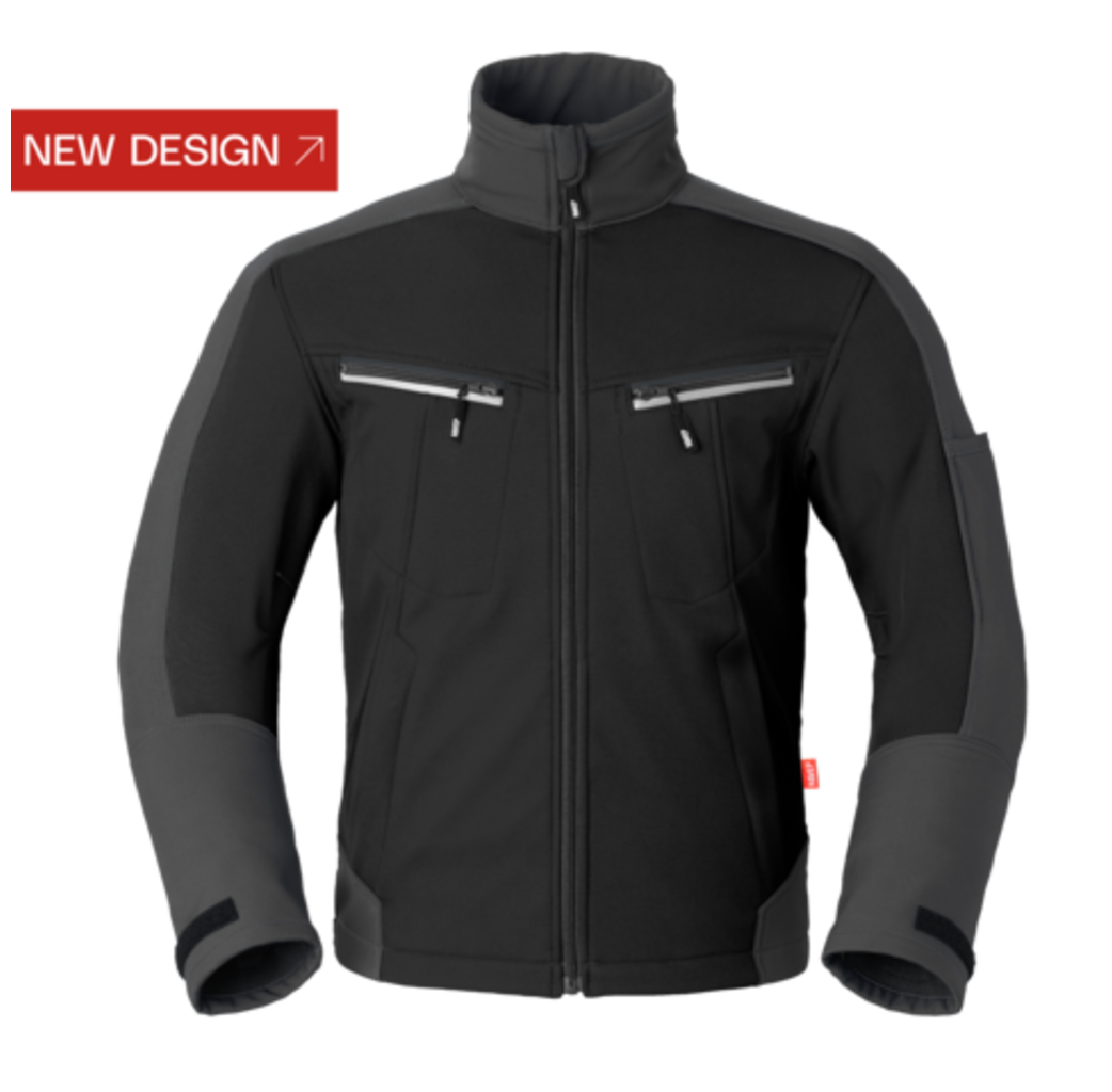 Havep workwear Havep 40145 Softshell Jas - heren - zwart/ charcoal grijs