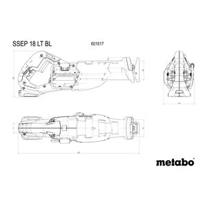 Metabo Metabo SSEP 18 LT BL accu reciprozaag body - 18V - koolborstelloos - metabox 165 L - 601617840 - 5