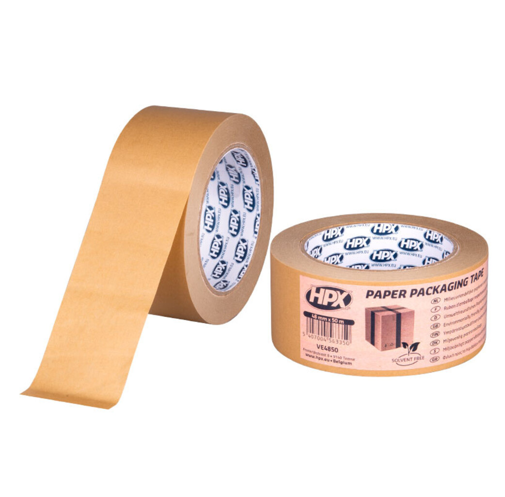 HPX tapes HPX VE4850 papieren verpakkingstape - bruin - 48 mm x 50 meter