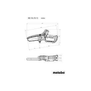 Metabo Metabo MS 18 LTX 15 accu snoeizaag - 18V - Metabox 145 L - 600856840 - 2